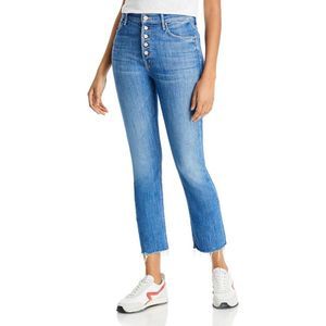 Mother Womens The Pixie Dazzler Denim Raw Hem High Rise Ankle Jeans NWT